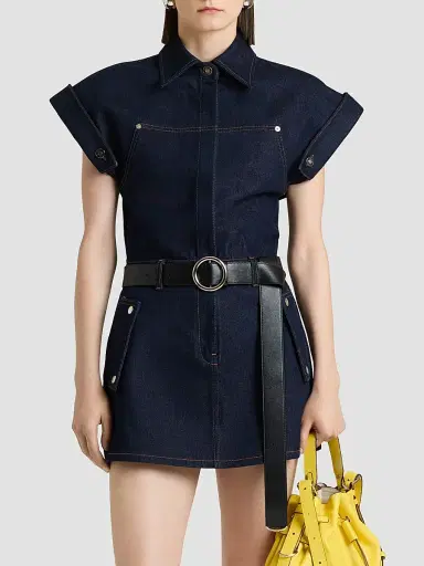Givenchy Women's Mini Dress in Raw Denim | Thumbnail 4 Givenchy Women's Mini Dress in Raw Denim | Thumbnail 4