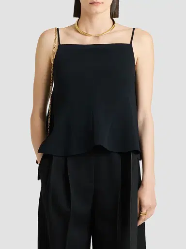Givenchy Women's Sliced Top in Crepe Cady | Thumbnail 6 Givenchy Women's Sliced Top in Crepe Cady | Thumbnail 6