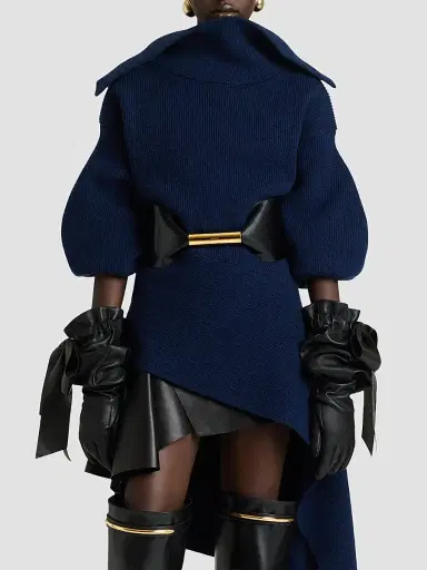 Givenchy Women's Slashed Mini Dress in Wool and Cashmere | Thumbnail 7 Givenchy Women's Slashed Mini Dress in Wool and Cashmere | Thumbnail 7