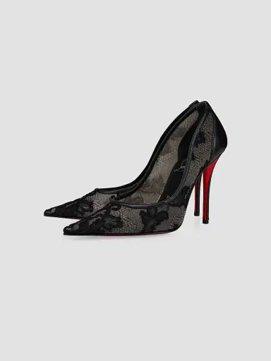 Christian Louboutin Women's Miss 100MM Z Mesh Pumps - Black | Thumbnail 2 Christian Louboutin Women's Miss 100MM Z Mesh Pumps - Black | Thumbnail 2