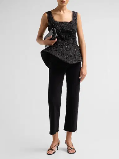 A.W.A.K.E. MODE Women's Basque Embellished Ballerina Top | Thumbnail 2 A.W.A.K.E. MODE Women's Basque Embellished Ballerina Top | Thumbnail 2