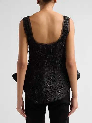 A.W.A.K.E. MODE Women's Basque Embellished Ballerina Top | Thumbnail 3 A.W.A.K.E. MODE Women's Basque Embellished Ballerina Top | Thumbnail 3