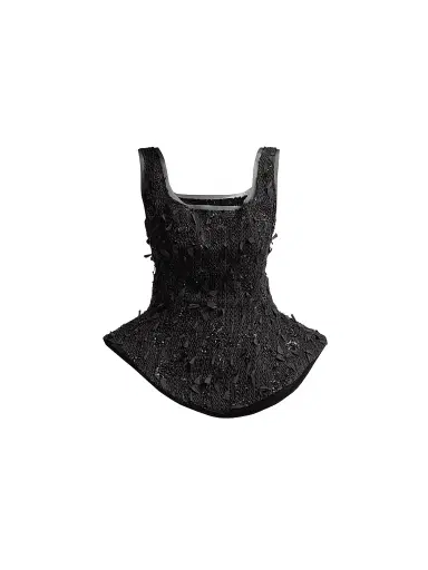 A.W.A.K.E. MODE Women's Basque Embellished Ballerina Top | Thumbnail 1 A.W.A.K.E. MODE Women's Basque Embellished Ballerina Top | Thumbnail 1
