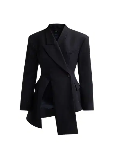 A.W.A.K.E. MODE Women's Asymmetric Volume-Contrast Jacket | Thumbnail 1 A.W.A.K.E. MODE Women's Asymmetric Volume-Contrast Jacket | Thumbnail 1
