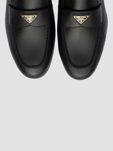Prada Women's Leather Loafers - Black | Thumbnail 5 Prada Women's Leather Loafers - Black | Thumbnail 5