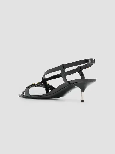 Versace Women's Medusa 50MM Leather Sandals - Black | Thumbnail 4 Versace Women's Medusa 50MM Leather Sandals - Black | Thumbnail 4