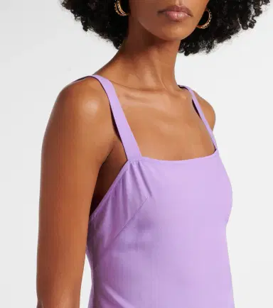 Taller Marmo Palermo fringed crêpe cady midi dress | Thumbnail 5 Taller Marmo Palermo fringed crêpe cady midi dress | Thumbnail 5
