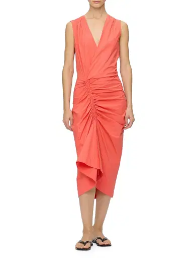 Callas Milano Women's Agnes Wrap Dress - Coral | Thumbnail 2 Callas Milano Women's Agnes Wrap Dress - Coral | Thumbnail 2