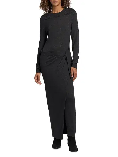 Isabel Marant Women's Jozira Draped Sweaterdress - Anthracite | Thumbnail 2 Isabel Marant Women's Jozira Draped Sweaterdress - Anthracite | Thumbnail 2