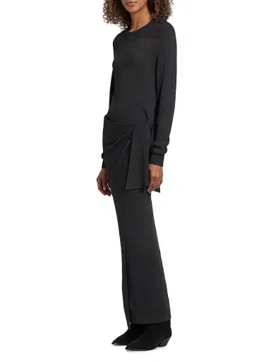 Isabel Marant Women's Jozira Draped Sweaterdress - Anthracite | Thumbnail 4 Isabel Marant Women's Jozira Draped Sweaterdress - Anthracite | Thumbnail 4