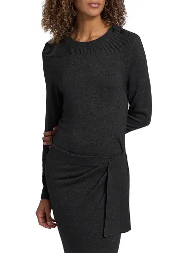 Isabel Marant Women's Jozira Draped Sweaterdress - Anthracite | Thumbnail 6 Isabel Marant Women's Jozira Draped Sweaterdress - Anthracite | Thumbnail 6