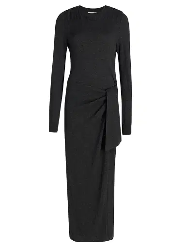 Isabel Marant Women's Jozira Draped Sweaterdress - Anthracite | Thumbnail 1 Isabel Marant Women's Jozira Draped Sweaterdress - Anthracite | Thumbnail 1