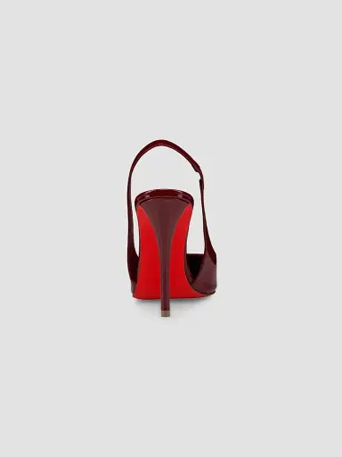 Christian Louboutin Women's Miss Z Patent Leather 100MM Sling Back Pumps | Thumbnail 3 Christian Louboutin Women's Miss Z Patent Leather 100MM Sling Back Pumps | Thumbnail 3