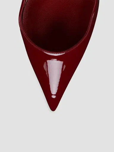 Christian Louboutin Women's Miss Z Patent Leather 100MM Sling Back Pumps | Thumbnail 4 Christian Louboutin Women's Miss Z Patent Leather 100MM Sling Back Pumps | Thumbnail 4