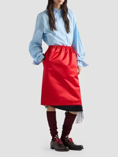 Prada Women's Satin Skirt - Red | Thumbnail 2 Prada Women's Satin Skirt - Red | Thumbnail 2