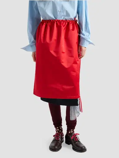 Prada Women's Satin Skirt - Red | Thumbnail 4 Prada Women's Satin Skirt - Red | Thumbnail 4