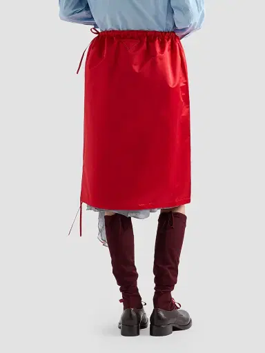 Prada Women's Satin Skirt - Red | Thumbnail 5 Prada Women's Satin Skirt - Red | Thumbnail 5