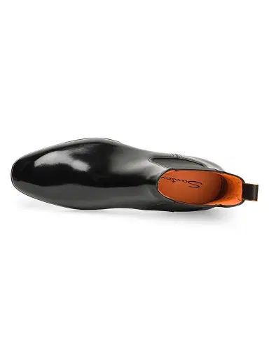 Santoni Men's Archer Leather Chelsea Boots - Black | Thumbnail 3 Santoni Men's Archer Leather Chelsea Boots - Black | Thumbnail 3