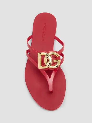 Dolce & Gabbana Women's Logo Jelly Sandals - Red | Thumbnail 3 Dolce & Gabbana Women's Logo Jelly Sandals - Red | Thumbnail 3