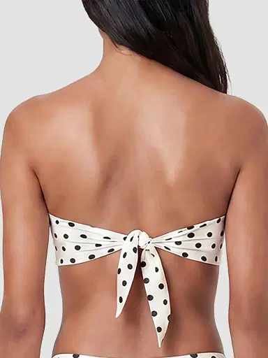 NICHOLAS Women's Naia Polka Dot Knotted Bikini Top - Black Polka Dot | Thumbnail 3 NICHOLAS Women's Naia Polka Dot Knotted Bikini Top - Black Polka Dot | Thumbnail 3