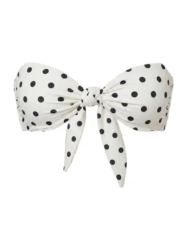 NICHOLAS Women's Naia Polka Dot Knotted Bikini Top - Black Polka Dot | Thumbnail 1 NICHOLAS Women's Naia Polka Dot Knotted Bikini Top - Black Polka Dot | Thumbnail 1