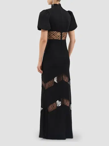 Rebecca Vallance Women's Noire Lace Column Gown - Black | Thumbnail 3 Rebecca Vallance Women's Noire Lace Column Gown - Black | Thumbnail 3