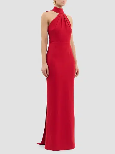 Rebecca Vallance Women's Raziel Crepe Column Gown - Red | Thumbnail 4 Rebecca Vallance Women's Raziel Crepe Column Gown - Red | Thumbnail 4