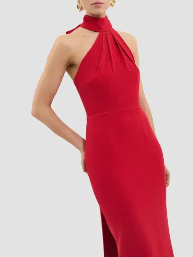 Rebecca Vallance Women's Raziel Crepe Column Gown - Red | Thumbnail 5 Rebecca Vallance Women's Raziel Crepe Column Gown - Red | Thumbnail 5