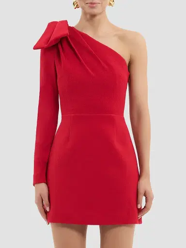 Rebecca Vallance Women's Raziel One-Shoulder Mini Dress - Red - Size 12 | Thumbnail 2 Rebecca Vallance Women's Raziel One-Shoulder Mini Dress - Red - Size 12 | Thumbnail 2