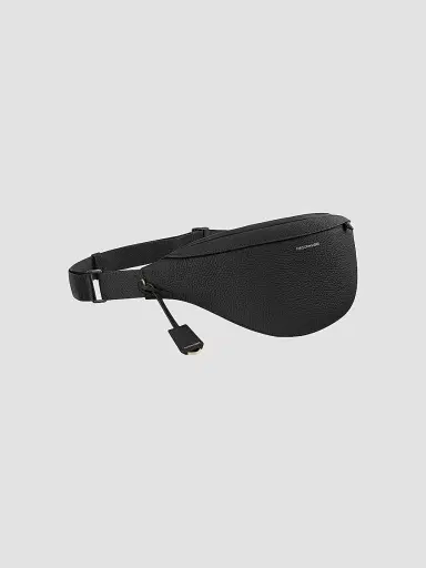 MAISON de SABRÉ Large Leather Sling Bag - Black Caviar | Thumbnail 4 MAISON de SABRÉ Large Leather Sling Bag - Black Caviar | Thumbnail 4