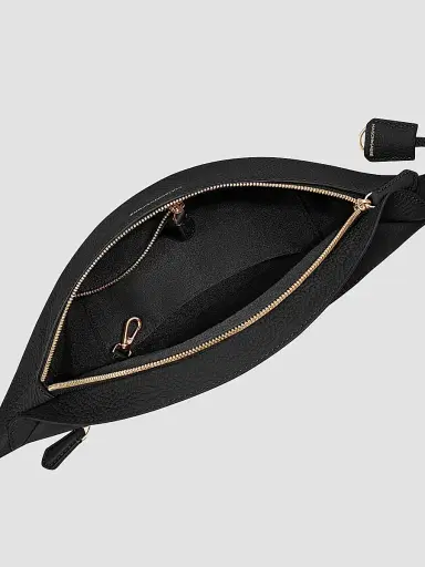 MAISON de SABRÉ Large Leather Sling Bag - Black Caviar | Thumbnail 6 MAISON de SABRÉ Large Leather Sling Bag - Black Caviar | Thumbnail 6