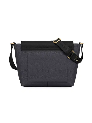 Maison de Sabre Leather Flaire Messenger Bag - Graphite Caviar | Thumbnail 8 Maison de Sabre Leather Flaire Messenger Bag - Graphite Caviar | Thumbnail 8