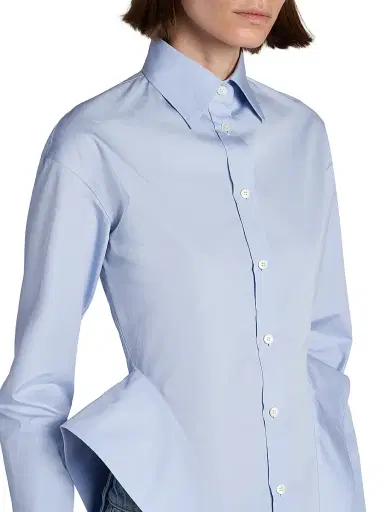 Stella McCartney Women's Basque Cotton Poplin Shirt - Sky Blue | Thumbnail 6 Stella McCartney Women's Basque Cotton Poplin Shirt - Sky Blue | Thumbnail 6
