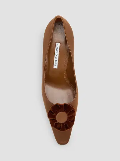 Manolo Blahnik Women's Fortan 70MM Satin Stiletto Pumps | Thumbnail 5 Manolo Blahnik Women's Fortan 70MM Satin Stiletto Pumps | Thumbnail 5
