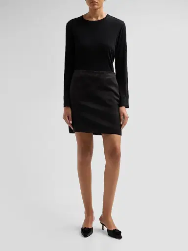 Manolo Blahnik Women's Caulon 50MM Satin Velvet-Trimmed Mules - Black | Thumbnail 3 Manolo Blahnik Women's Caulon 50MM Satin Velvet-Trimmed Mules - Black | Thumbnail 3
