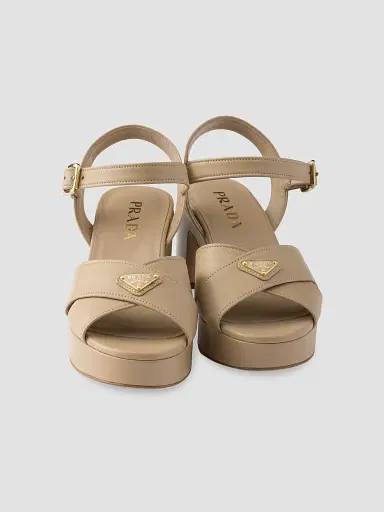 Prada Women's Nappa Leather Platform Sandals | Thumbnail 4 Prada Women's Nappa Leather Platform Sandals | Thumbnail 4