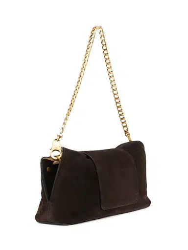 Versace Women's Medusa Suede Clutch - Moka Gold | Thumbnail 5 Versace Women's Medusa Suede Clutch - Moka Gold | Thumbnail 5