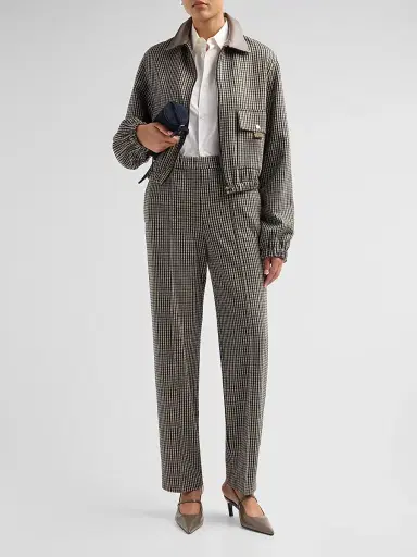 Fabiana Filippi Women's Filo Diamante Houndsooth Jersey Trousers - Only One Colour - Size 0 | Thumbnail 2 Fabiana Filippi Women's Filo Diamante Houndsooth Jersey Trousers - Only One Colour - Size 0 | Thumbnail 2