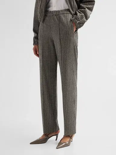 Fabiana Filippi Women's Filo Diamante Houndsooth Jersey Trousers - Only One Colour - Size 0 | Thumbnail 4 Fabiana Filippi Women's Filo Diamante Houndsooth Jersey Trousers - Only One Colour - Size 0 | Thumbnail 4