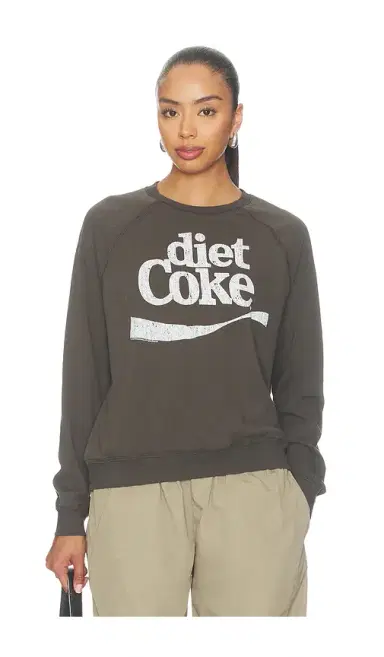 Junk Food Diet Coke Raglan Crew Fleece Sweater | Thumbnail 1 Junk Food Diet Coke Raglan Crew Fleece Sweater | Thumbnail 1