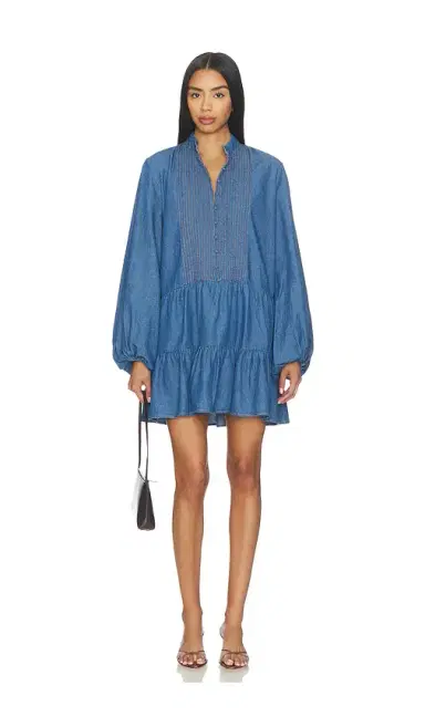 Bardot Antonia Chambray Mini Dress | Thumbnail 1 Bardot Antonia Chambray Mini Dress | Thumbnail 1