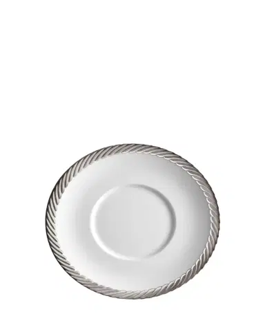 L'Objet Corde Saucer, White/Silver | Thumbnail 1 L'Objet Corde Saucer, White/Silver | Thumbnail 1