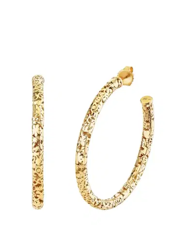 Sydney Evan Large Icon Wallpaper Tube Hoop Earrings | Thumbnail 1 Sydney Evan Large Icon Wallpaper Tube Hoop Earrings | Thumbnail 1