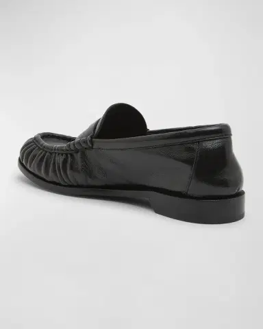 Saint Laurent Le Leather YSL Penny Loafers | Thumbnail 4 Saint Laurent Le Leather YSL Penny Loafers | Thumbnail 4