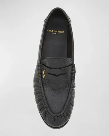 Saint Laurent Le Leather YSL Penny Loafers | Thumbnail 5 Saint Laurent Le Leather YSL Penny Loafers | Thumbnail 5