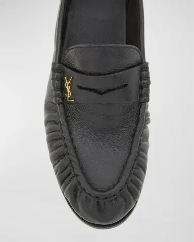 Saint Laurent Le Leather YSL Penny Loafers | Thumbnail 6 Saint Laurent Le Leather YSL Penny Loafers | Thumbnail 6