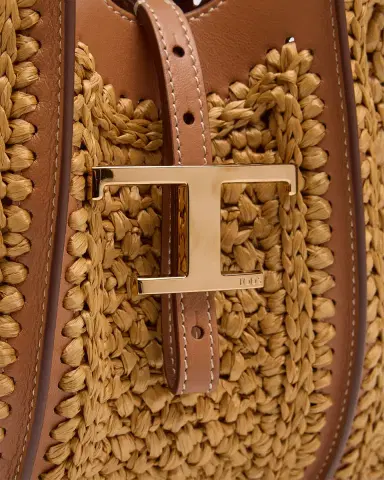 Tod 's Mini Raffia T Timeless Tote Shopping Bag | Thumbnail 5 Tod 's Mini Raffia T Timeless Tote Shopping Bag | Thumbnail 5