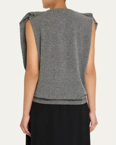HODAKOVA Argyle Knitted Draped-Sleeve Sweater Vest | Thumbnail 3 HODAKOVA Argyle Knitted Draped-Sleeve Sweater Vest | Thumbnail 3