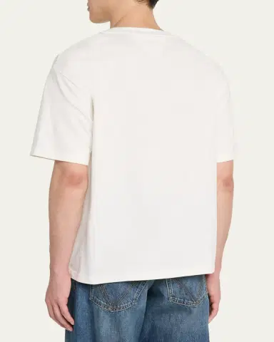 Bottega Veneta Men's Pima Cotton Jersey Intrecciato-Pocket T-Shirt | Thumbnail 3 Bottega Veneta Men's Pima Cotton Jersey Intrecciato-Pocket T-Shirt | Thumbnail 3
