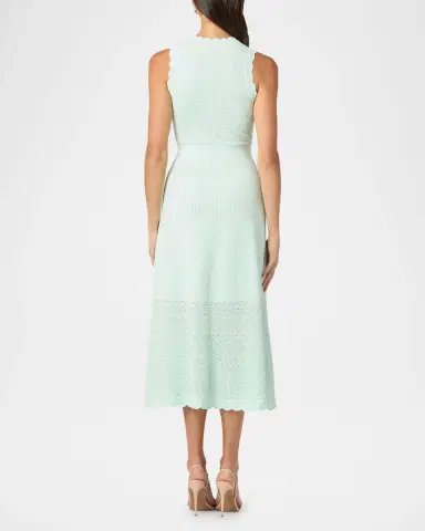 Shoshanna Brooke Scalloped Pointelle-Knit Midi Dress | Thumbnail 3 Shoshanna Brooke Scalloped Pointelle-Knit Midi Dress | Thumbnail 3